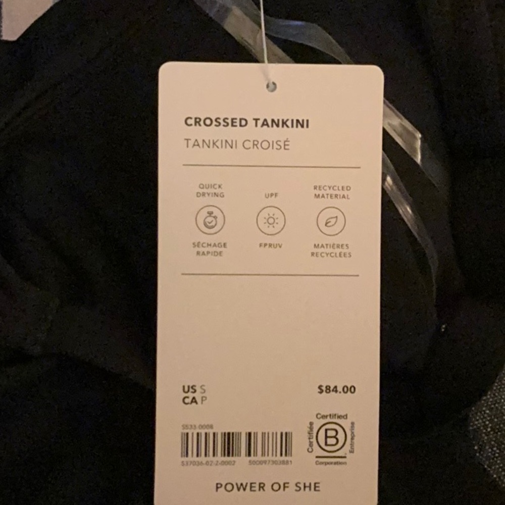 Athleta Crossed Tankini Swim Top, Small - Picture 5 of 6